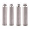 Classic Stainless Steel Water Bottle 1000ml (Pack of 4 Bottles, Steel/Chrome)