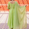 Pista Silver Embroidery Dress Set
