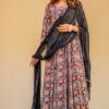 Black Bagru Print Dress Set