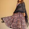 Black Bagru Print Dress Set - Image 2