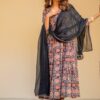 Black Bagru Print Dress Set - Image 3