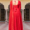 Sassy Red Chikankari Suit - Image 6