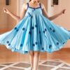 Sky Blue Polka Dot Dress - Image 3