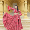 Red Ajrakh Lehenga Choli - Image 2