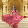 Red Ajrakh Lehenga Choli - Image 3