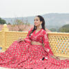 Red Ajrakh Lehenga Choli - Image 4