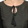 women's Black Colour Straight Crepe Gold Foil Print Kurta & Palazzo Set - Image 5