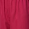 Dark Pink Colour Khadi Print Straight Crepe Kurta With Plazzo / Salwar Suit Set - Image 6