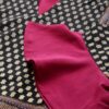 Dark Pink Colour Foil Print Straight Crepe Kurta - Image 5