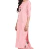 women's Pink color Straight Digital Print Kurta Palazzo set - Image 4