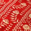 Red Colour Khadi Print Straight Polyester Rayon Kurta With Palazzo / Salwar Suit Set - Image 4