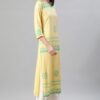 Yellow Color Khari Print Straight Kurta - Image 2