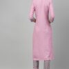 Pink Color Screen Print Straight Kurta - Image 3