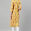 Yellow Color Screen Print Straight Kurta with Pant - Image 3