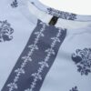 Blue Color Screen Print Straight Kurta - Image 4