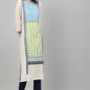 Navy Blue Color Screen Print Straight Kurta with Pant