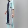 Blue Color Screen Print Straight Kurta - Image 2