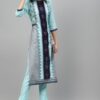 Blue Color Screen Print Straight Kurta - Image 5