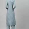 Grey Color Screen Print Straight Kurta And with Plazzo - Image 3