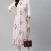 Cream Color Digital Printed Straight Kurta - Image 5