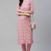 Pink Color Digital Printed Straight Kurta And Pant Set - Image 5
