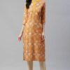Mustard Color Digital Printed Straight Kurta with Pant