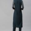 Teal Color Digital Printed Straight Kurta - Image 3