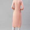 Peach Color Foil Printed Straight Kurta - Image 3