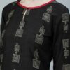 Black Color Foil Print Straight Kurta Pant And Dupatta Set - Image 4