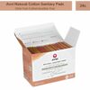 Avni Natural Cotton Sanitary Pads (12L+12XL, Combo Pack of 24) with Paper Disposable Bags | Medium & Heavy flow
