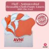 Avni Fluff Washable Panty Liner (190MM, Pack of 6) | Antimicrobial | With Storage pouch | Everyday use