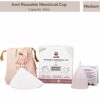 Avni Reusable Menstrual Cup for women - Medium with Antimicrobial cloth wipe and pouch |Odor & Rash free | Infection free | Medical Grade Silicone | No added color (1 pc with cloth pouch, 29 ml)