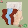 Avni Lush Certified 100% Organic Cotton Washable Cloth Pads, XXL Size (XXL-360MM, Pack of 4) | Antimicrobial Reusable Cloth Sanitary Pad | With Cloth Storage pouch - Image 2