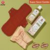Avni Lush Certified 100% Organic Cotton Washable Cloth Pads, 1 R + 1 L (1 X 240MM + 1 X 280MM, Pack of 2) | Antimicrobial Reusable Cloth Sanitary Pad | With Cloth Storage pouch - Image 7