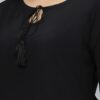 Black Colour Dyed Straight Crepe Kurta With Pant - Image 4