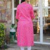 Pink Fashionable Cotton katha A-line Kurti - Plus Sizes - Image 2