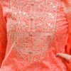 Orange Fashionable Cotton Kurti Set with Pant and Dupatta - Image 3
