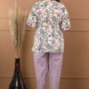 Multicolor Fashionable Cotton Kaftan Kurti Set with Pant - Image 2