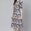Poly Rayon Multicolor Digital Printed Flared Ethnic Kurta / Ethnic Dress - Image 5