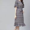 Poly Rayon Multicolor Digital Printed Flared Ethnic Kurta / Ethnic Dress - Image 2