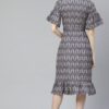 Poly Rayon Multicolor Digital Printed Flared Ethnic Kurta / Ethnic Dress - Image 3