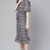 Poly Rayon Multicolor Digital Printed Flared Ethnic Kurta / Ethnic Dress - Image 5
