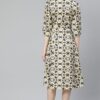 Poly Rayon Multicolor Colored Digital Printed Flared Ethnic Kurta / Ethnic Dress - Image 3