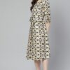 Poly Rayon Multicolor Colored Digital Printed Flared Ethnic Kurta / Ethnic Dress - Image 5