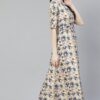 Poly Rayon Multicolor Colored Digital Printed Flared Ethnic Kurta / Ethnic Dress - Image 2