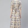 Poly Rayon Multicolor Colored Digital Printed Flared Ethnic Kurta / Ethnic Dress - Image 3