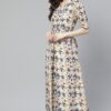 Poly Rayon Multicolor Colored Digital Printed Flared Ethnic Kurta / Ethnic Dress - Image 5