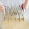 Multiple Wheel Dough Cutter - Kaju Katli/Pastry Sheets/Samosa Patti/Pasta Cutter - with Expandable Divider (6 Wheels) - Image 2