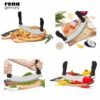 Pizza Cutter - Pizza Slicer - Mezzaluna/Mincing Knife - Double Handle Ideal for Mincing, Dicing, Chopping & Slicing - with Serrated Knife - Image 5