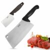 Meat Chopper Butcher Knife - Meat Cleaver & Slicing Knife - Chinese Chopper Knife - 7 & 2.5 Inch